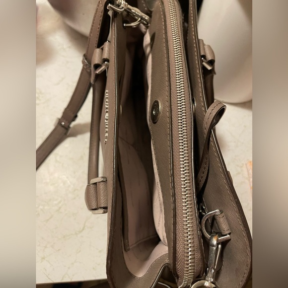 Michael Kora Savannah saffiano medium satchel bag cinder*Autherntic* - Picture 2 of 5